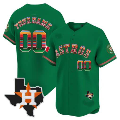 Custom Houston Astros Mexico Texas Patch Vapor Premier Limited ¨C All Stitched Baseball Jersey