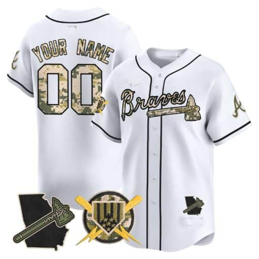 Custom Atlanta Braves Armed Forces Day Vapor Premier Limited ¨C All Stitched Baseball Jersey