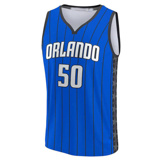 O.Magic #50 Cole Anthony Fanatics Branded 2022-23 Fast Break Replica Jersey Statement Edition Blue Stitched American Basketball Jersey UNEC
