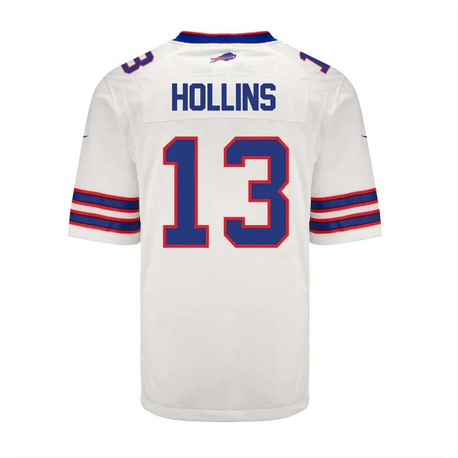 B.Bills #13 Mack Hollins Game Jersey - White Football Jerseys
