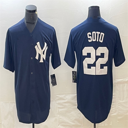 Los Angeles Dodgers #22 Juan Soto Navy Blue Home Authentic Patch Jersey Baseball Jerseys