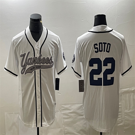 Los Angeles Dodgers #22 Juan Soto White Home Authentic Patch Jersey Baseball Jerseys