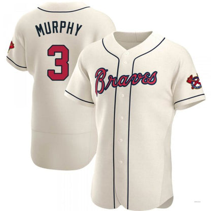 Atlanta Braves #3 Dale Murphy Cream Alternate Jersey Stitches Baseball Jerseys