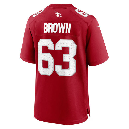 A.Cardinals #63 Evan Brown Cardinal Team Game Jersey Stitched American Football Jerseys UNEC