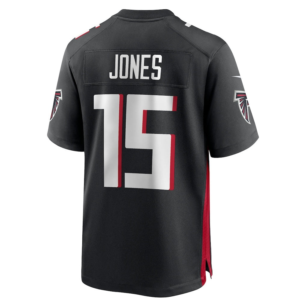 A.Falcons #15 Emory Jones Black Team Game Jersey Stitched American Football Jerseys UNEC