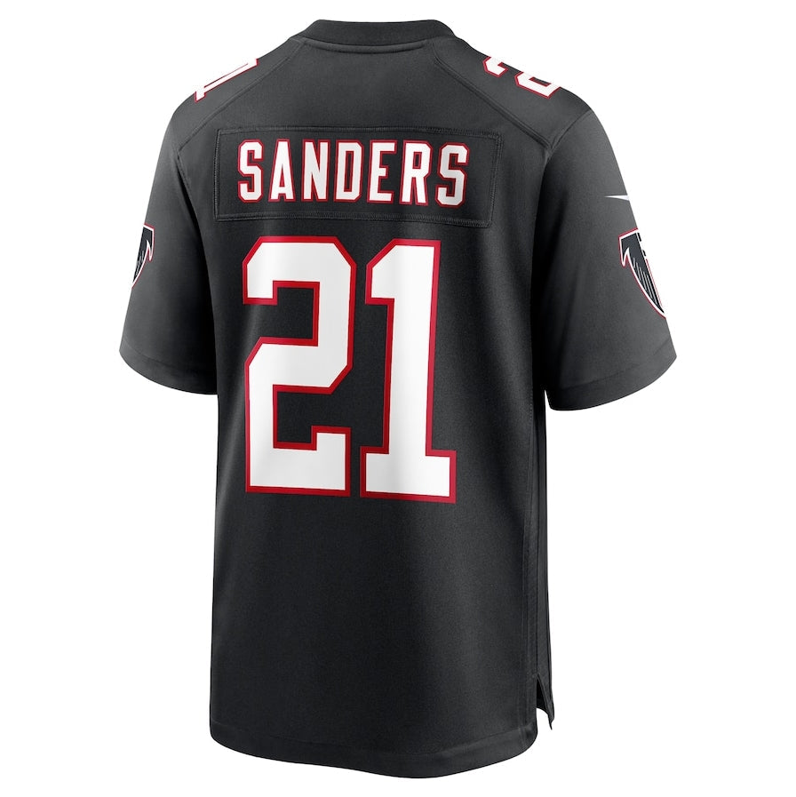 A.Falcons #21 Deion Sanders Black Alternate Retired Player Game Stitched American Football Jerseys