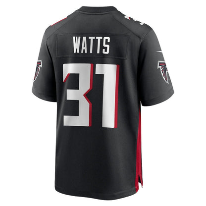 A.Falcons #31 Xavier Watts Black Team Game Stitched American Football Jerseys UNEC