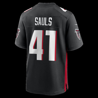 A.Falcons #41 Ben Sauls Black Team Game Stitched American Football Jerseys UNEC