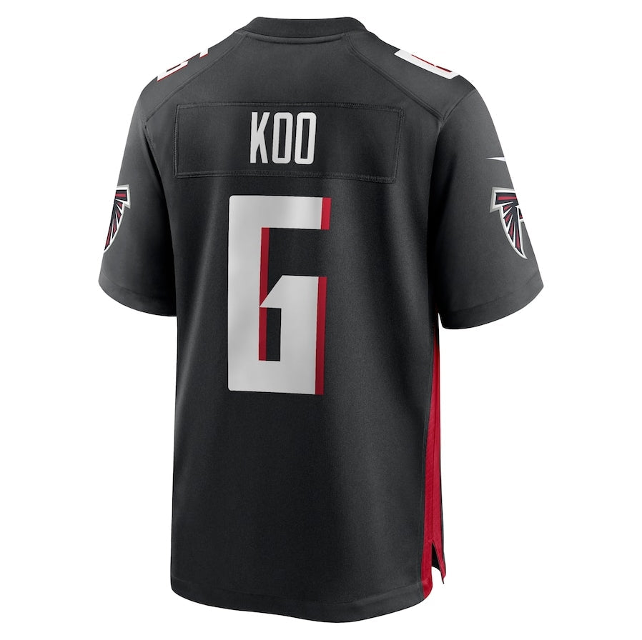 A.Falcons #6 Younghoe Koo Black Team Game Stitched American Football Jerseys