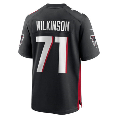 A.Falcons #71 Elijah Wilkinson Black Team Game Stitched American Football Jerseys UNEC