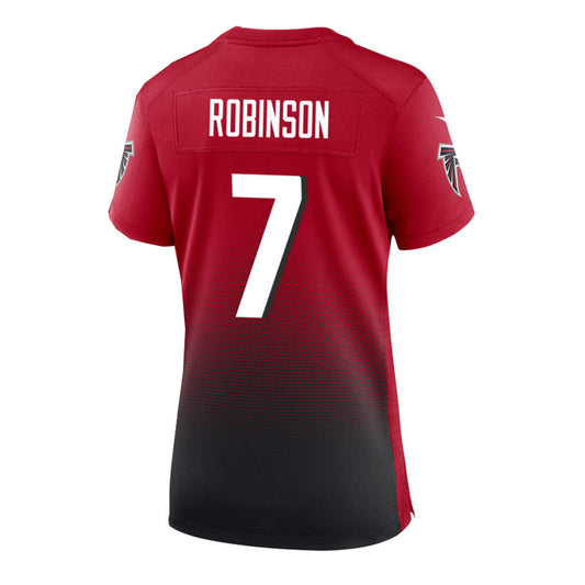 A.Falcons #7 Bijan Robinson Alternate Game Jersey - Red Stitched American Football Jerseys