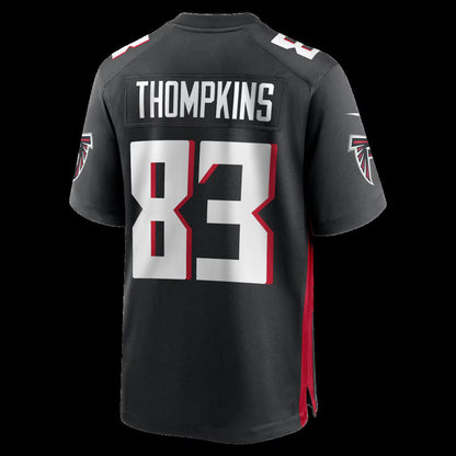 A.Falcons #83 Deven Thompkins Black Team Game Stitched American Football Jerseys UNEC
