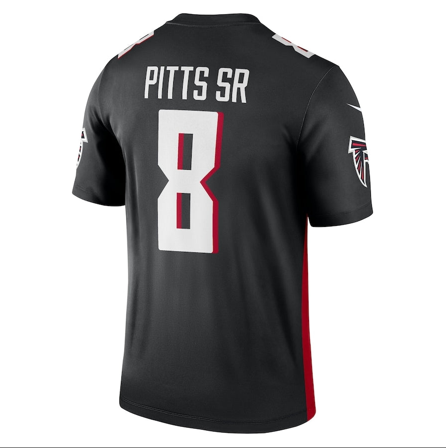 A.Falcons #8 Kyle Pitts Sr. Black Team Legend Stitched American Football Jerseys