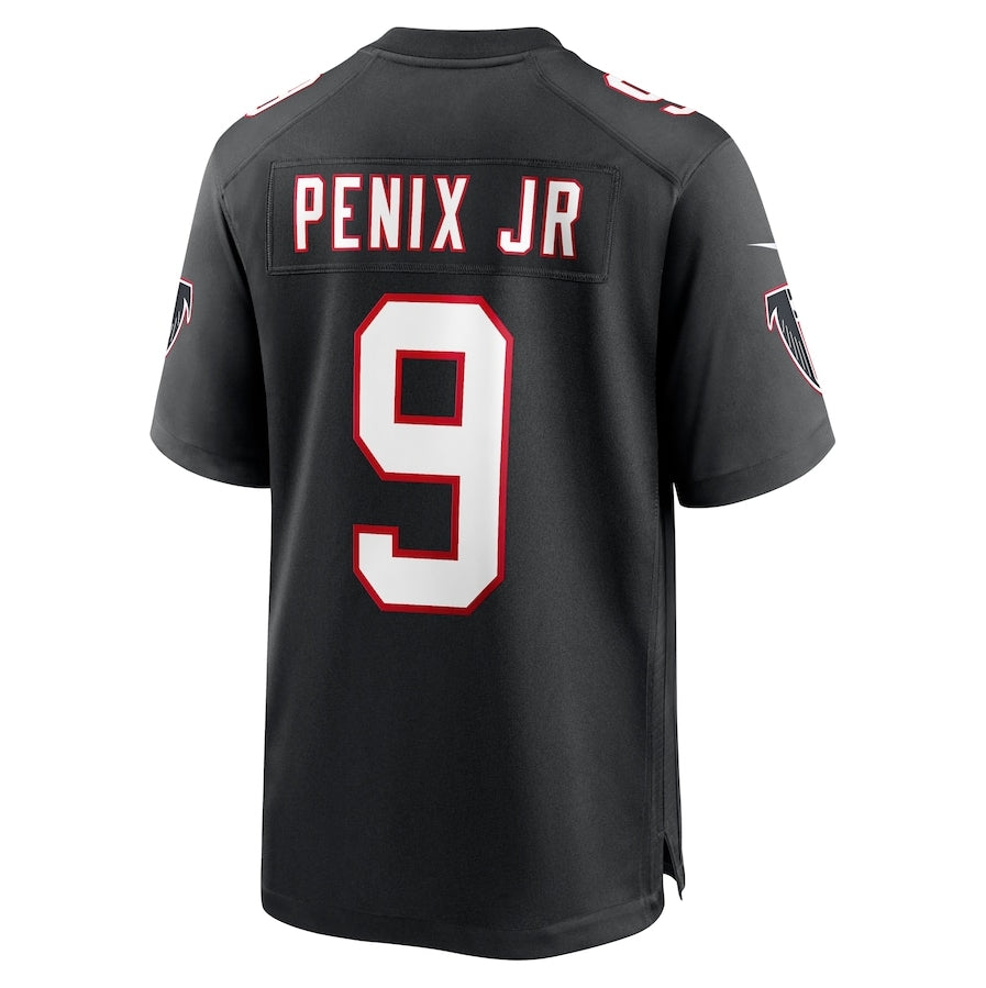A.Falcons #9 Michael Penix Jr. Black Throwback Game Stitched American Football Jerseys