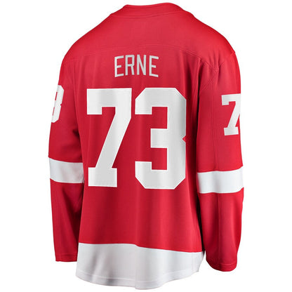 D.Red Wings #73 Adam Erne Fanatics Branded Home Breakaway Player Jersey Red Stitched American Hockey Jersey UNEC