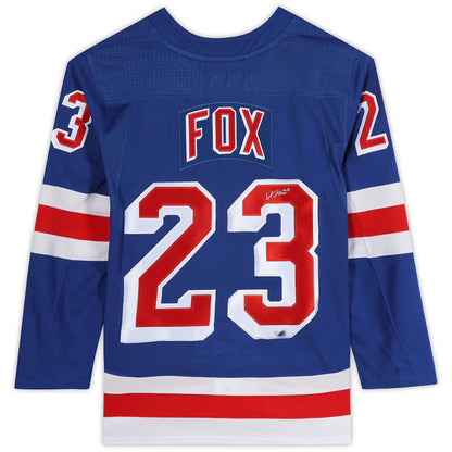 NY.Rangers #23 Adam Fox Fanatics Authentic Autographed Jersey Royal Stitched American Hockey Jersey UNEC