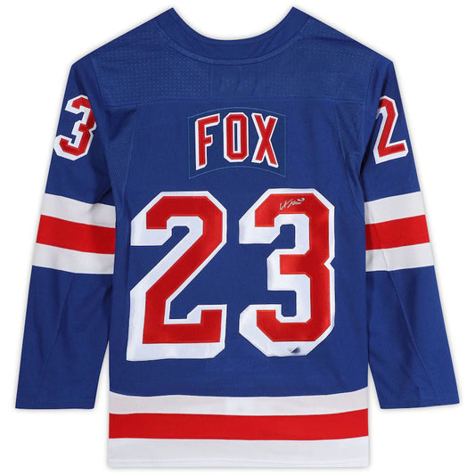 NY.Rangers #23 Adam Fox Fanatics Authentic Autographed Jersey Royal Stitched American Hockey Jersey UNEC
