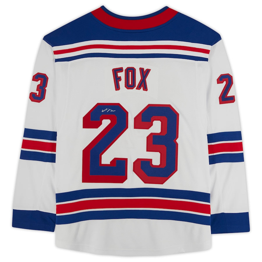 NY.Rangers #23 Adam Fox Fanatics Authentic Autographed Fanatics Breakaway Jersey White Stitched American Hockey Jersey UNEC