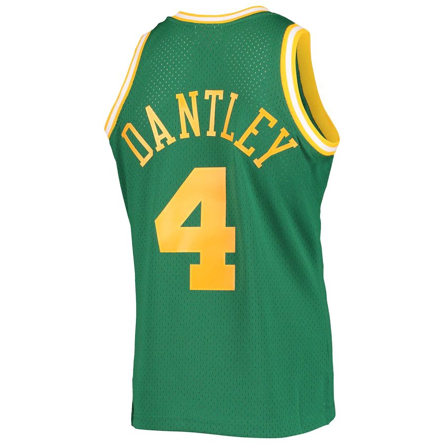 U.Jazz #4 Adrian Dantley Mitchell & Ness 1980-81 Hardwood Classics Swingman Jersey Green Stitched American Basketball Jersey UNEC