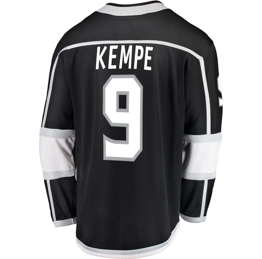 LA.Kings #9 Adrian Kempe  Fanatics Branded Breakaway Player Jersey Black Stitched American Hockey Jersey UNEC