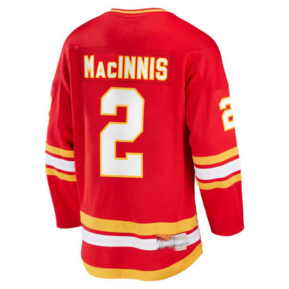 C.Flames #2 Al Macinnis Fanatics Branded Breakaway Retired Player Jersey Red Stitched American Hockey Jersey UNEC