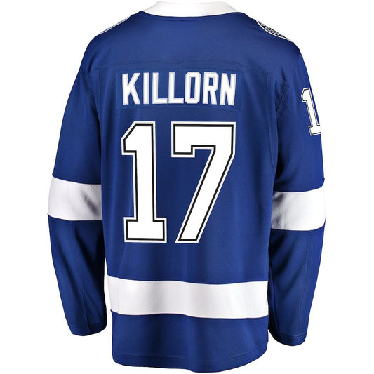 TB.Lightning #17 Alex Killorn Fanatics Branded Home Breakaway Player Jersey  Blue Stitched American Hockey Jersey UNEC