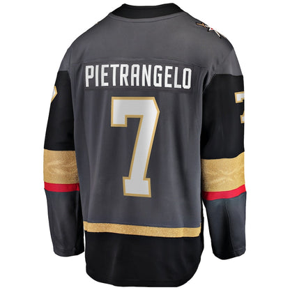 V.Golden Knights #7 Alex Pietrangelo Fanatics Branded Alternate Premier Breakaway Player Jersey Gray Stitched American Hockey Jersey UNEC