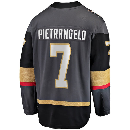 V.Golden Knights #7 Alex Pietrangelo Fanatics Branded Alternate Premier Breakaway Player Jersey Gray Stitched American Hockey Jersey UNEC