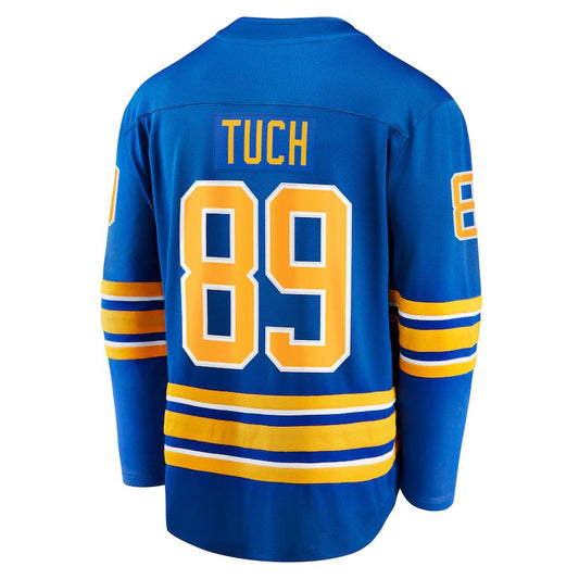 B.Sabres #89 Alex Tuch Fanatics Branded Home Breakaway Player Jersey Royal Stitched American Hockey Jersey UNEC