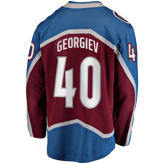 C.Avalanche #40 Alexandar Georgiev Fanatics Branded Home Breakaway Player Jersey Burgundy Stitched American Hockey Jersey UNEC