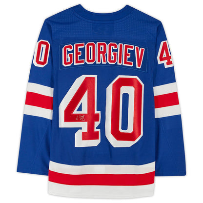 NY.Rangers #40 Alexandar Georgiev Fanatics Authentic Autographed Blue Jersey Stitched American Hockey Jersey UNEC