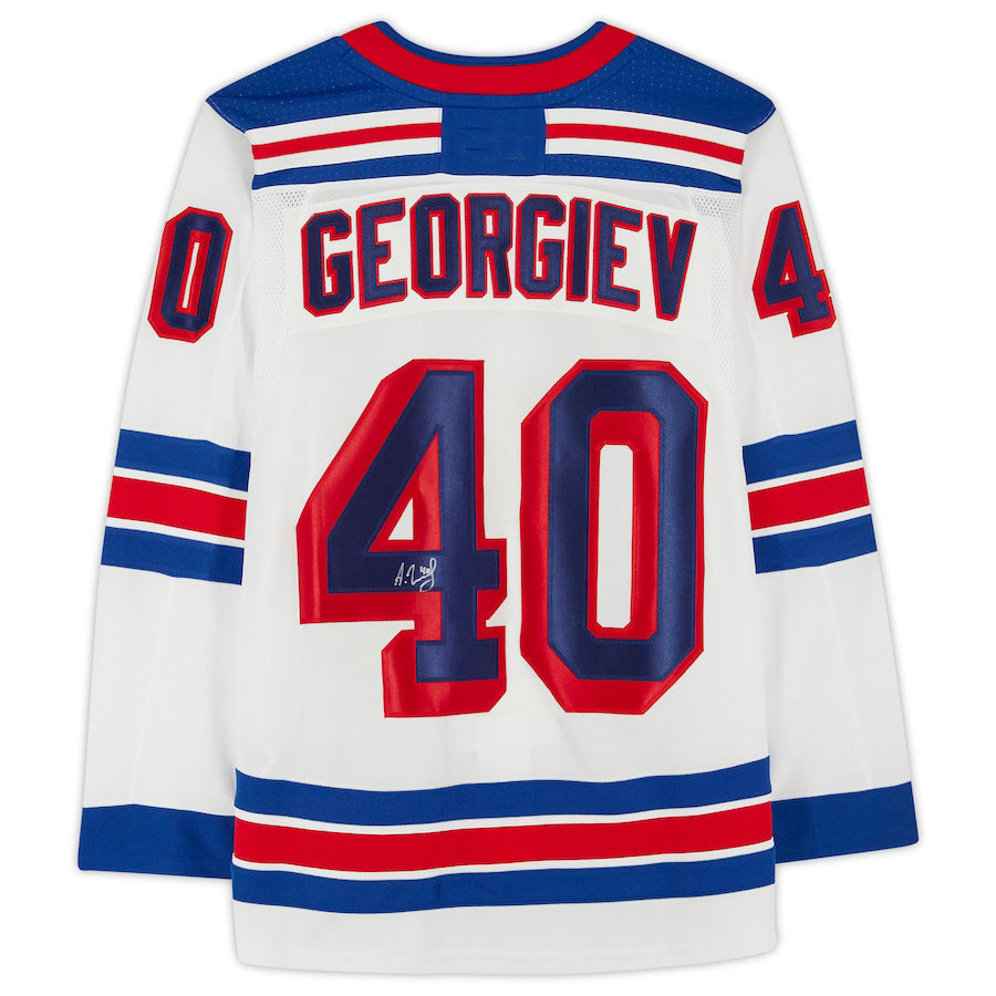NY.Rangers #40 Alexandar Georgiev Fanatics Authentic Autographed  White Stitched American Hockey Jersey UNEC