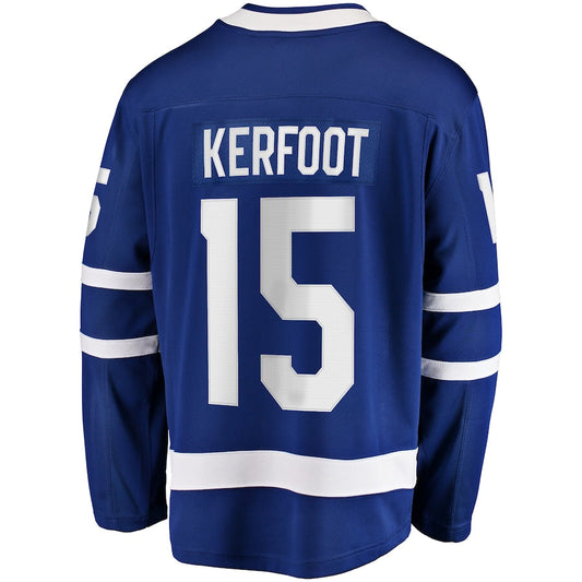 T.Maple Leafs  #15 Alexander Kerfoot Fanatics Branded Replica Player Jersey Blue Stitched American Hockey Jersey UNEC