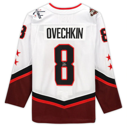 W.Capitals #8 Alex Ovechkin Fanatics Authentic Autographed 2022 All-Star Game Jersey White Stitched American Hockey Jersey UNEC
