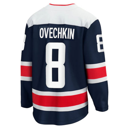W.Capitals #8 Alex Ovechkin Fanatics Branded 2020-21 Alternate Premier Breakaway Player Jersey Navy Stitched American Hockey Jersey UNEC