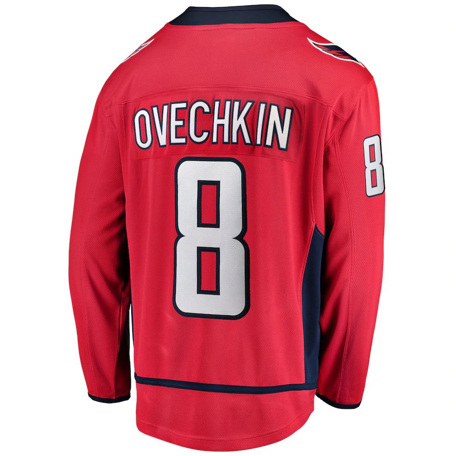W.Capitals #8 Alex Ovechkin Fanatics Branded Breakaway Player Jersey Red Stitched American Hockey Jersey UNEC