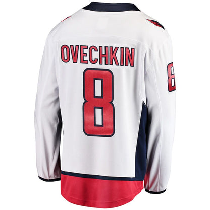 W.Capitals #8 Alex Ovechkin Fanatics Branded Breakaway Player Jersey White Stitched American Hockey Jersey UNEC