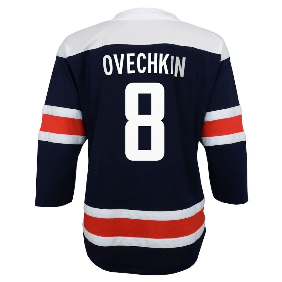 W.Capitals #8 Alex Ovechkin Infant 2020-21 Alternate Replica Player Jersey Navy Stitched American Hockey Jersey UNEC