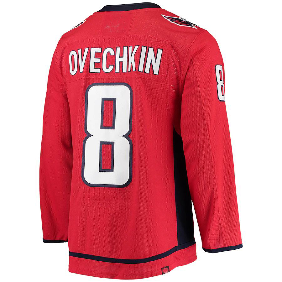 W.Capitals #8 Alex Ovechkin Home Captain Patch Primegreen Authentic Pro Player Jersey  Red Stitched American Hockey Jersey UNEC