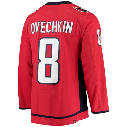 W.Capitals #8 Alex Ovechkin Home Captain Patch Primegreen Authentic Pro Player Jersey  Red Stitched American Hockey Jersey UNEC
