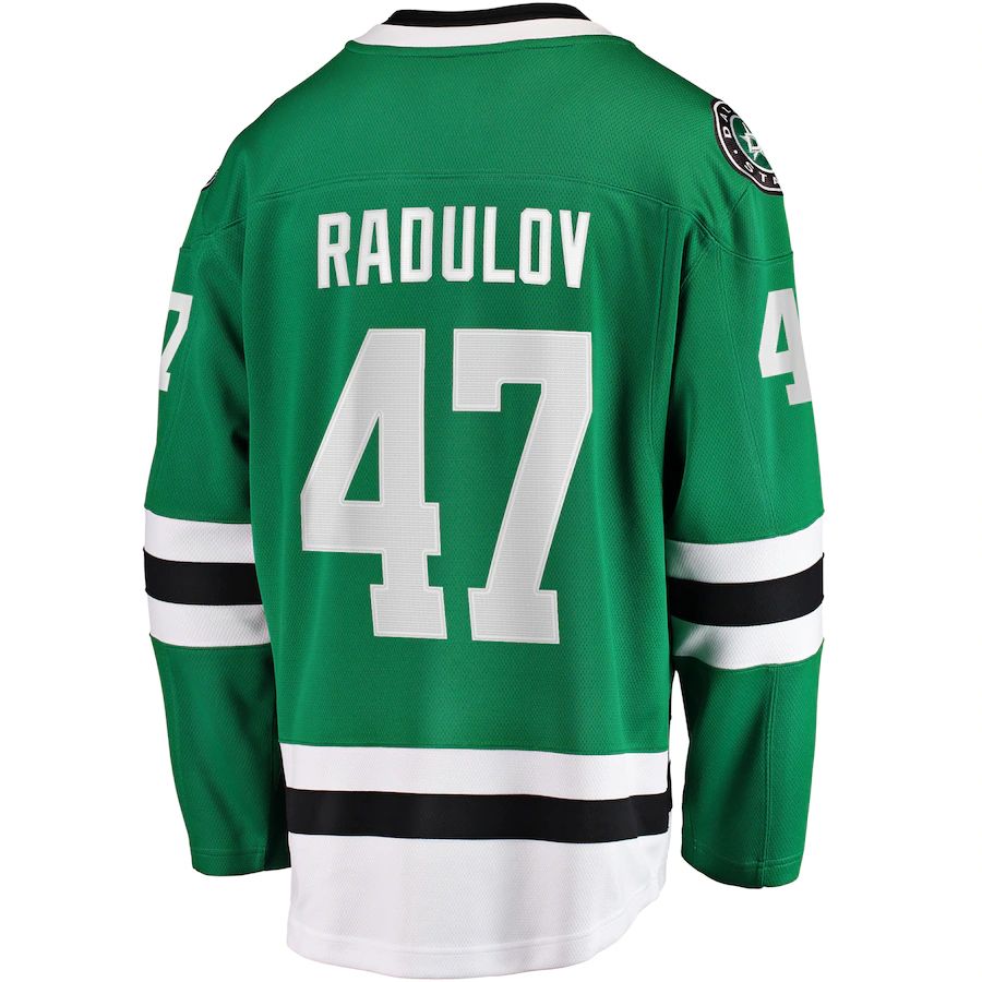 D.Stars #47 Alexander Radulov Fanatics Branded Home Premier Breakaway Player Jersey  Kelly Green Stitched American Hockey Jersey UNEC