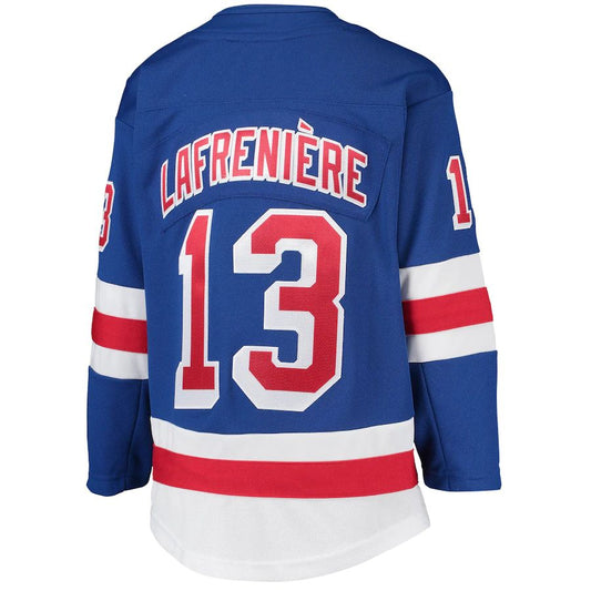 NY.Rangers #13 Alexis Lafreniere Home Premier Player Jersey Blue Jersey Stitched American Hockey Jersey UNEC