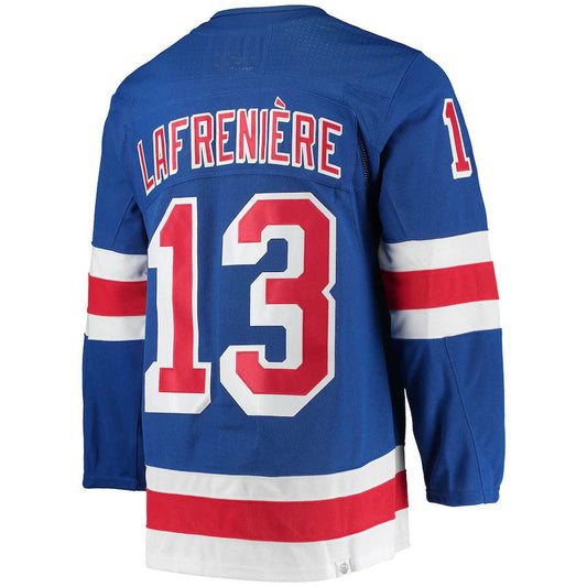 NY.Rangers #13 Alexis Lafreniere Home Primegreen Authentic Pro Player Jersey Blue Jersey Stitched American Hockey Jersey UNEC