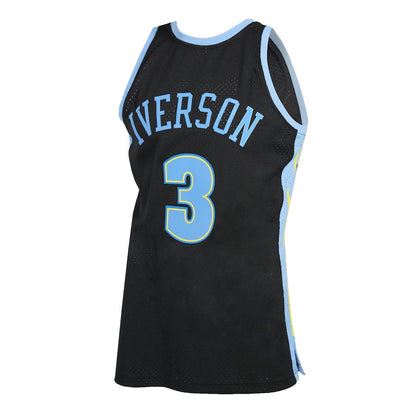 D.Nuggets #3 Allen Iverson Mitchell & Ness 2006-2007 Hardwood Classics Reload 2.0 Swingman Jersey Black Stitched American Basketball Jersey UNEC