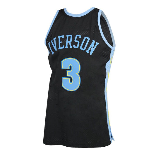 D.Nuggets #3 Allen Iverson Mitchell & Ness 2006-2007 Hardwood Classics Reload 2.0 Swingman Jersey Black Stitched American Basketball Jersey UNEC