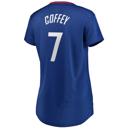 LA.Clippers #7 Amir Coffey  Fanatics Branded Fast Break Replica Player Jersey Icon Edition Royal Stitched American Basketball Jersey UNEC