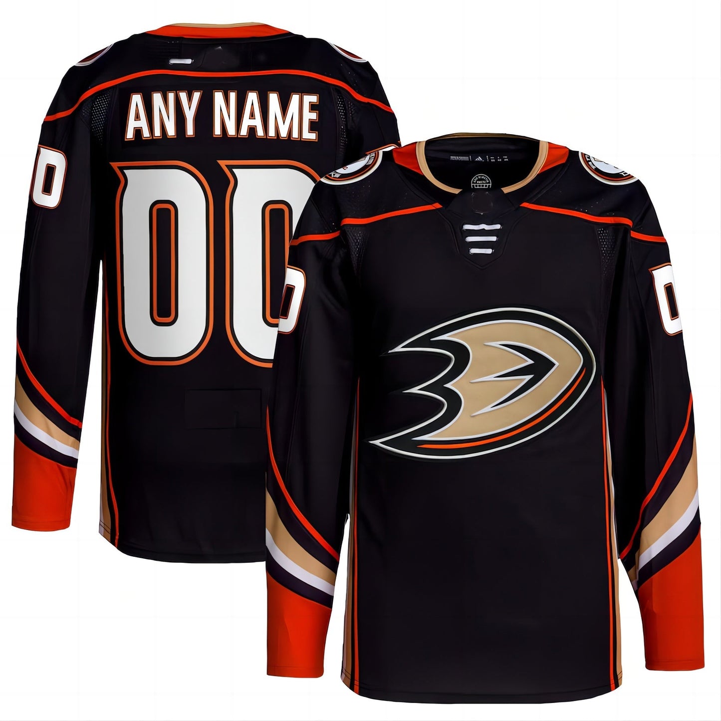 Custom A.Ducks  Home Authentic Pro Jersey Black Stitched American Hockey Jersey UNEC