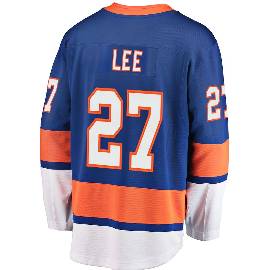 NY.Islanders #27 Anders Lee Fanatics Branded Home Premier Breakaway Player Jersey Royal Stitched American Hockey Jersey UNEC