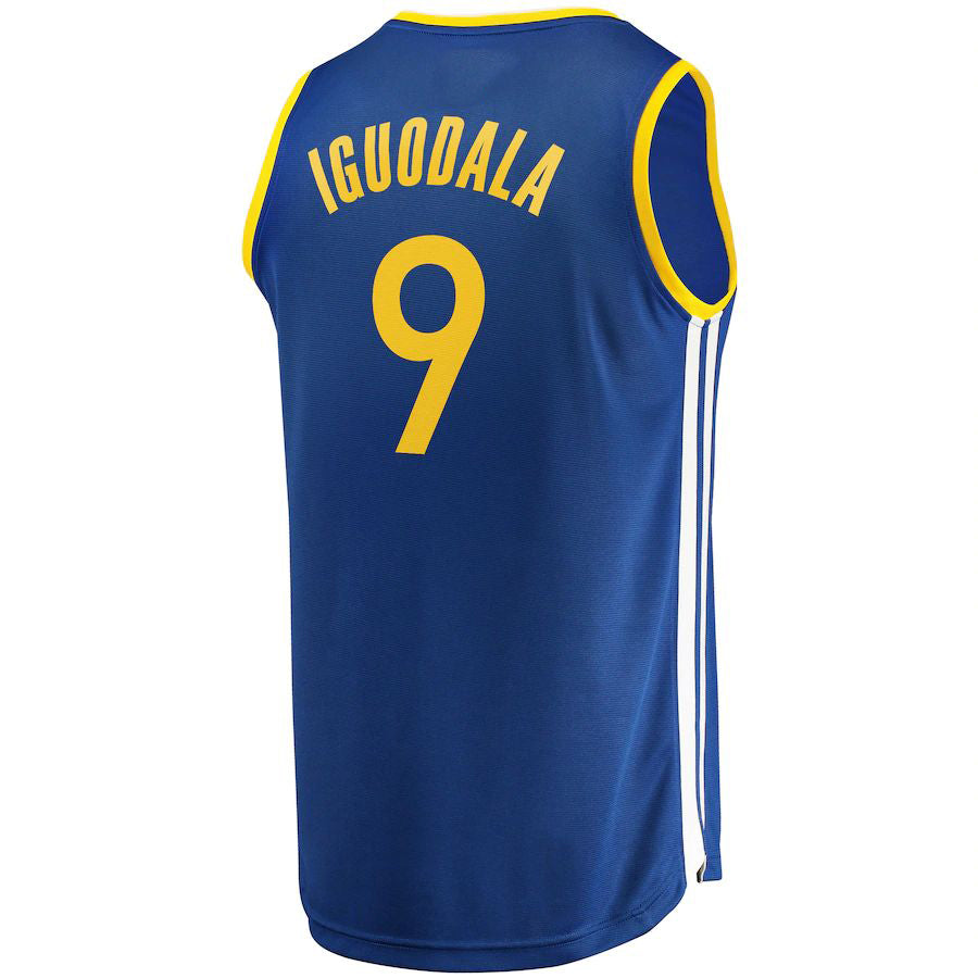 G.State Warriors #9 Andre Iguodala Fanatics Branded 2021-22 Fast Break Replica Jersey Icon Edition Royal Stitched American Basketball Jersey UNEC