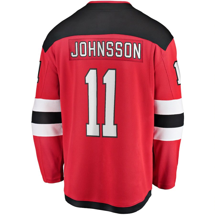 NJ.Devils #11 Andreas Johnsson Fanatics Branded Breakaway Player Jersey Red Stitched American Hockey Jersey UNEC